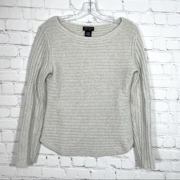 Lord & Taylor Sweater Womens Small Wool Cashmere Pullover Cable Knit Beige - Picture 1 of 8